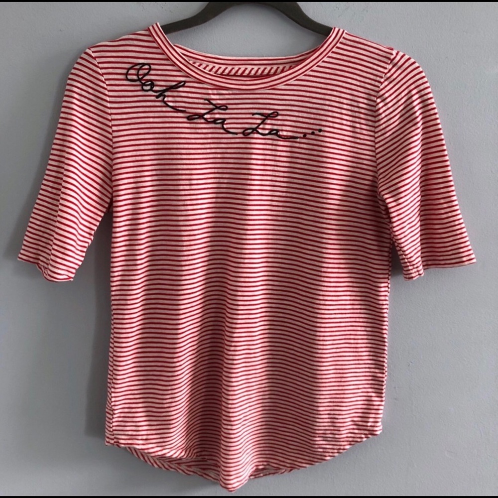 Ooh la la striped tee